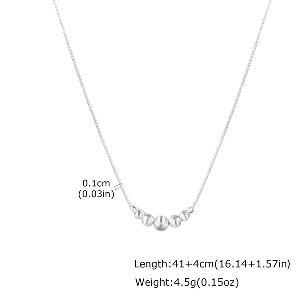 Geometric Brushed Copper Necklace for Women with Platinum Plated 0.03µm-0.05µm Coating and Snake Chain