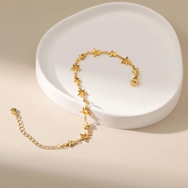 lady star copper plating 18k gold plated bracelets