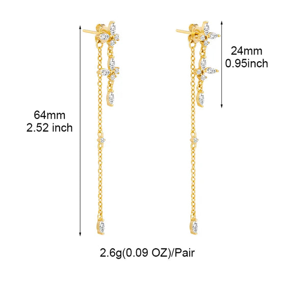 1 pair simple style butterfly plating inlay copper zircon white gold plated gold plated ear studs