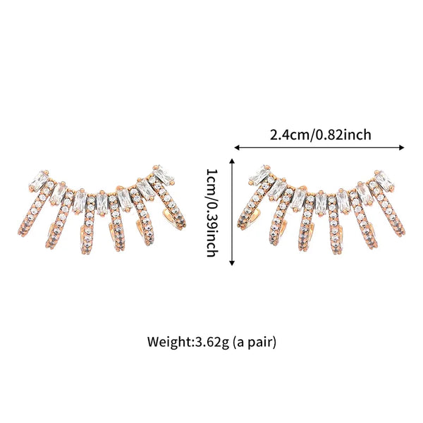 1 Pair XUPING Geometric Plating Copper 18K Gold Plated Ear Studs
