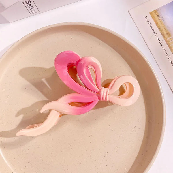 Graduated Color Butterfly Knot Hair Clip Shark Clamp Hollow Out Sweet Cool Girl Hair Clip Fresh Style Hair Accessories
