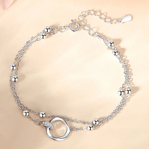 925 Sterling Silver Bracelets Simple Style Classic Style