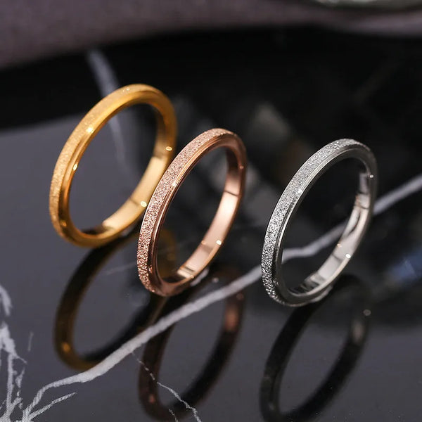 fashion geometric titanium steel rings 1 piece