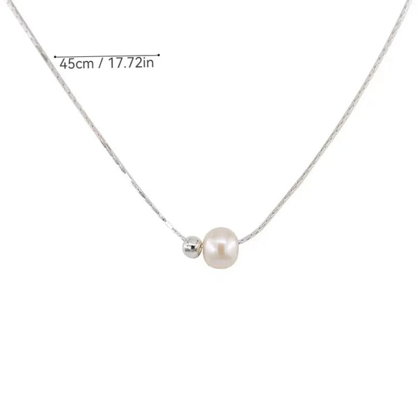 Copper Pearl Pendant Necklace