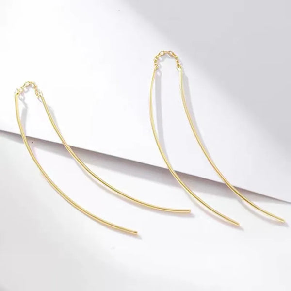 1 Pair 925 Sterling Silver Geometric Ear line