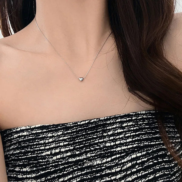 simple style heart shape copper necklace in bulk