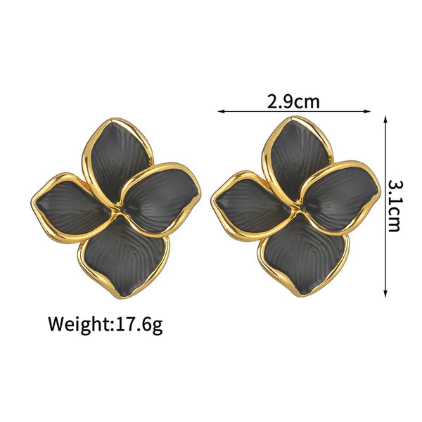 1 Pair Vacation Classic Style Flower 304 Stainless Steel 18K Gold Plated Ear Studs