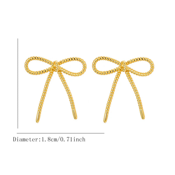 S925 Sterling Silver Butterfly Knot Earrings New Style Fashionable Minimalist Design Bloggers Choice Versatile Casual Ear Jewelry