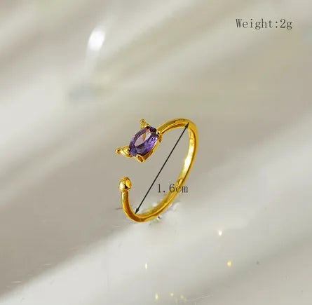 Wholesale Jewelry Elegant Classic Style Geometric Copper Open Rings
