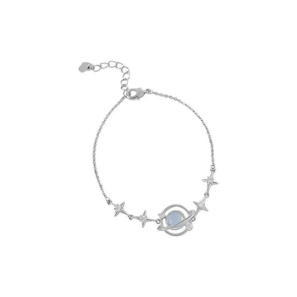 Unique New Design S925 Sterling Silver Bracelet Star Pattern Simple Elegant Friend Jewelry Versatile Occasions Unisex Gift