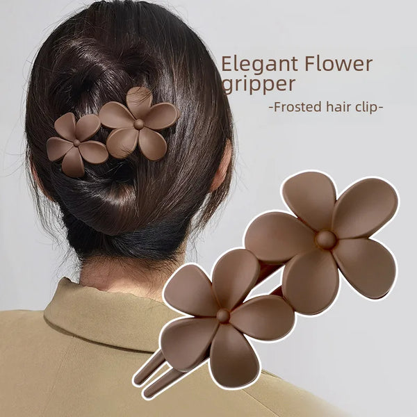 Fashion Flower Clip Headwear Women's Spring and Summer Hair Clip Going Out  Back of Head Plate Hair Large Duckbill Clip Hairpin