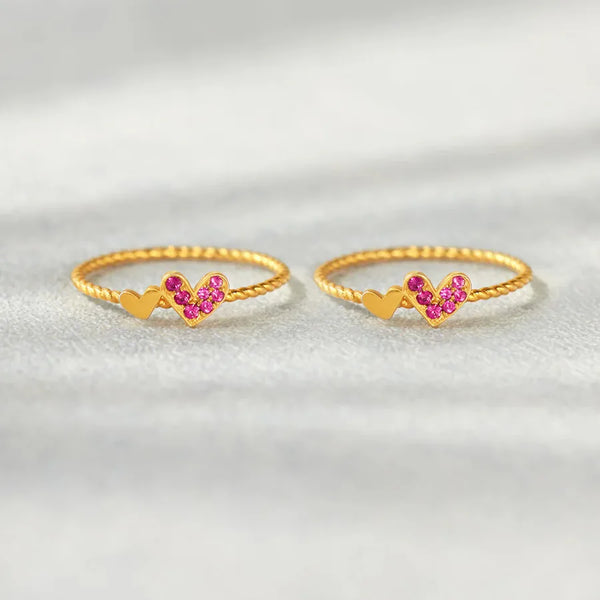 925 Sterling Silver Zircon Heart Shape Rings 925 Sterling Silver Rings