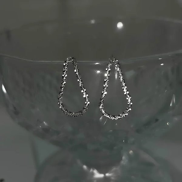 1 Pair 925 Sterling Silver Artificial Gemstones Geometric Drop Earrings