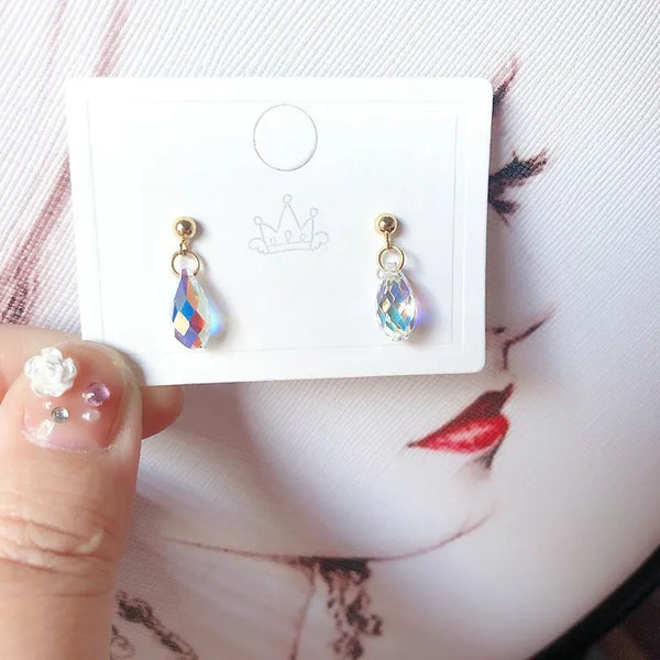 Austrian Crystal Sjha Bell Shaped Women's Earrings Elegant Heart Drop earrings Silver Color Bohemian Style Fruit Pattern