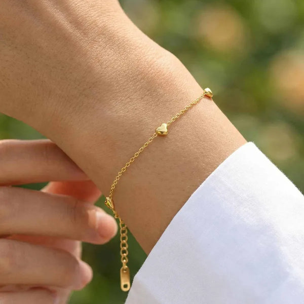 Wholesale Jewelry Casual Simple Style Heart Shape Stainless Steel Titanium Steel Gold Plated Plating Necklace