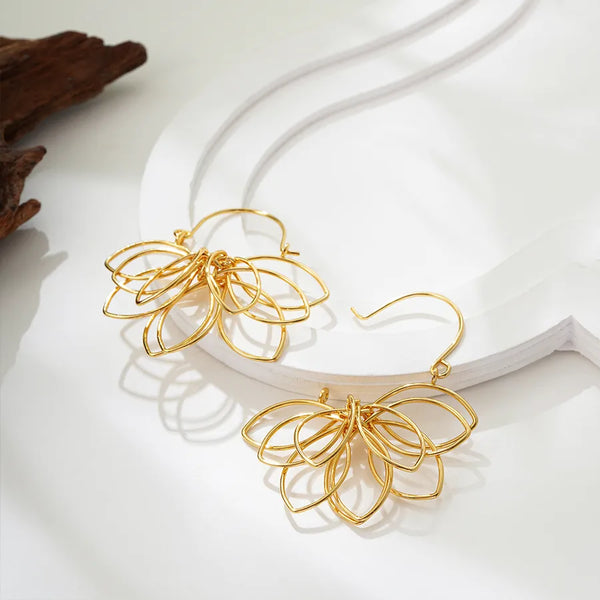 1 Pair Exaggerated Oversized Wreath Copper Earrings