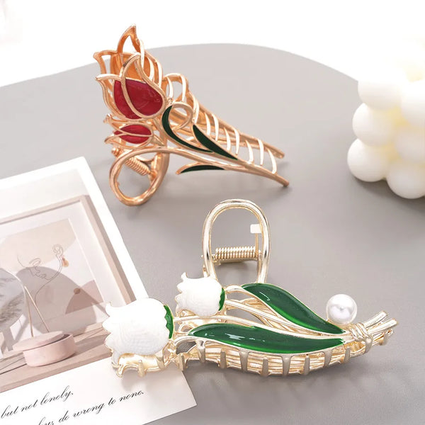 IG Style Sweet Women's tulips Metal Hair Claws