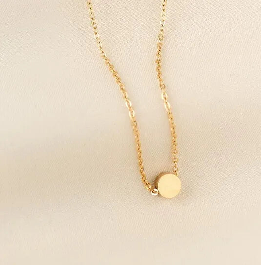 Wholesale Jewelry Heart 304 Stainless Steel Titanium Steel 18K Gold Plated Inlaid Shell Inlaid Gold Necklace