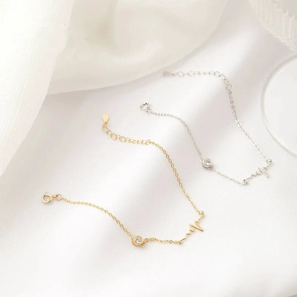 925 Sterling Silver Silver Thunder Bracelet 14K Gold Plated Women's Light Jewelry Geometric Spiral Clasp