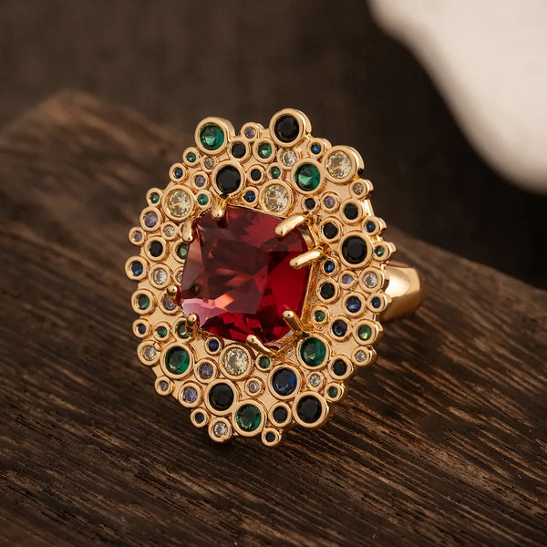 Wholesale Jewelry Classical Luxurious Geometric Copper Open Rings