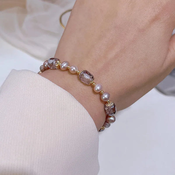 fashion round pearl beaded bracelets 1 piece