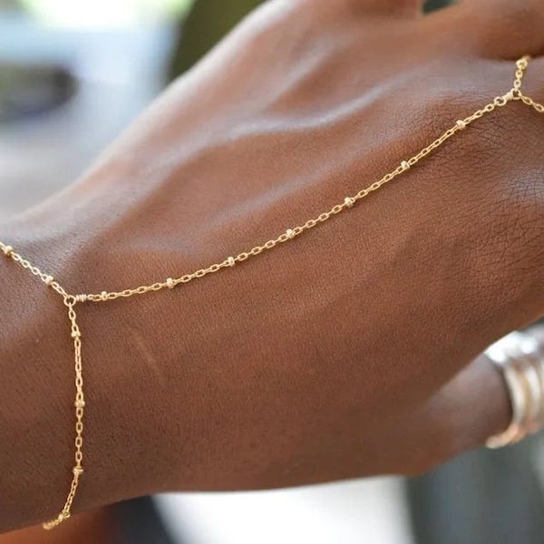 Geometric Waterproof Non Tarnish Bracelets for Women in 316 Stainless Steel with 18K Real Gold Plated PVD Coated Cable Chain