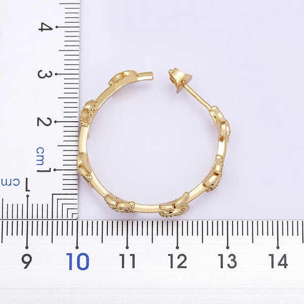 Butterfly Shaped Hoop Earrings Plated Copper With Embedded Diamonds 3D Stylish Design Sensation Luxury Fashion Women's Jewelry