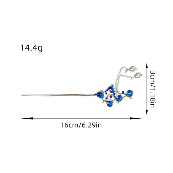 Elegant Pearl Alloy Hairpin Princess Style Floral Patterned Hair Accessories For Office Park Weekend Holiday Tea Party