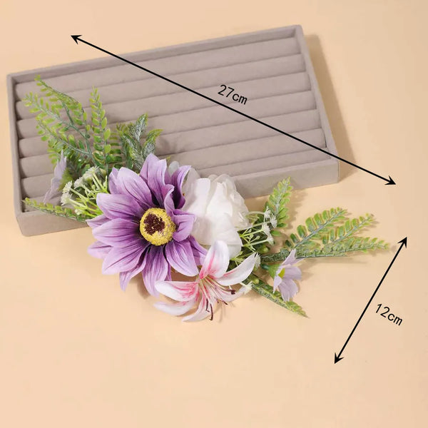 Tropical Flowers Hairpin Made of Polyester, Stylish Hair Accessories for a Vibrant Look