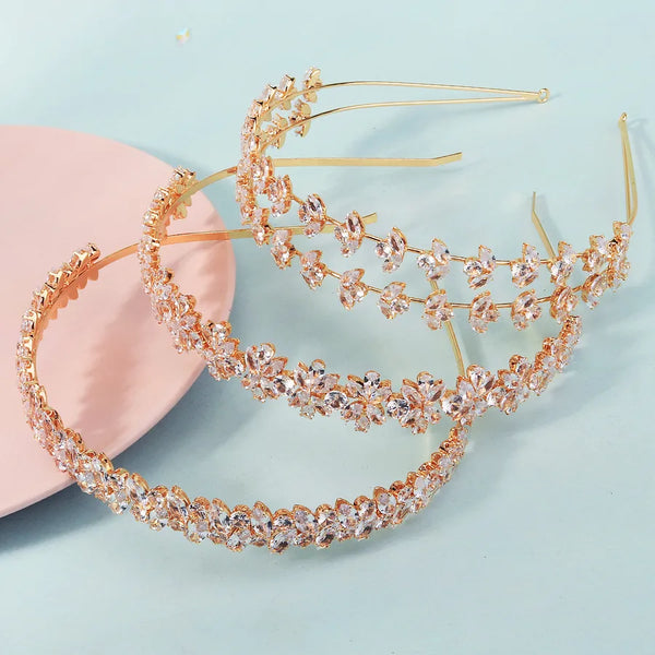Zircon Hairband for Girls Party Wedding Engagement Full Diamond Hairband Daily Hair Accessories Birthday Celebration