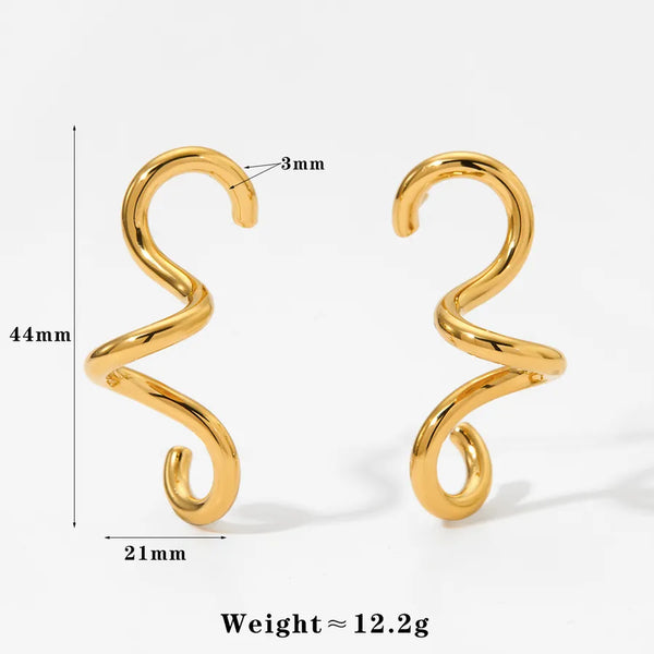 1 Pair Casual Modern Style Irregular Geometric 304 Stainless Steel 16K Gold Plated White Gold Plated Ear Studs