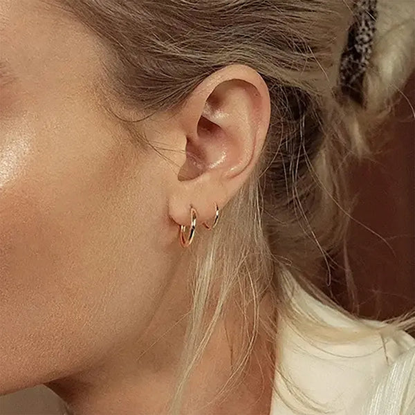 1 Pair Simple Style Solid Color Irregular 304 Stainless Steel 18K Gold Plated Ear Studs
