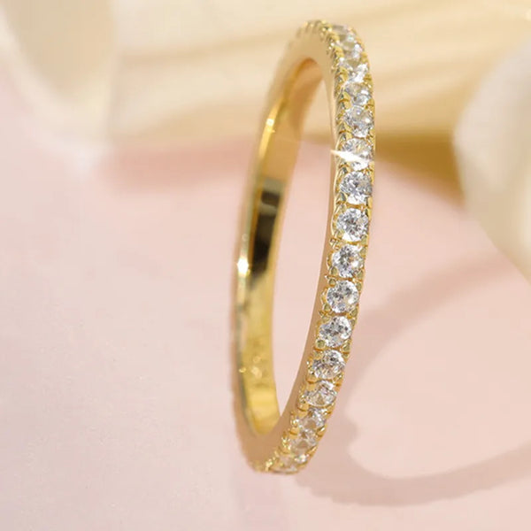 Arvaleeff 925 Sterling Silver Ring Natural AAAAA Zirconia Stone Fine Flash Inlaid Diamond Ring Silver Band Women's Original Design