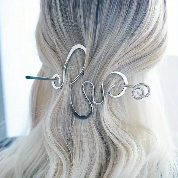 Style Curve Hair Sticks Hairpin Made of Durable Zinc Alloy for Elegant Hair Styling