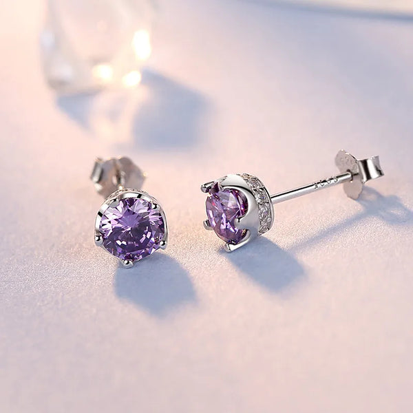 925 Silver Crown Stud Earrings Women Fashionable New Style Birthdays Gift Jewelry Accessories Engraved Ear Cuff