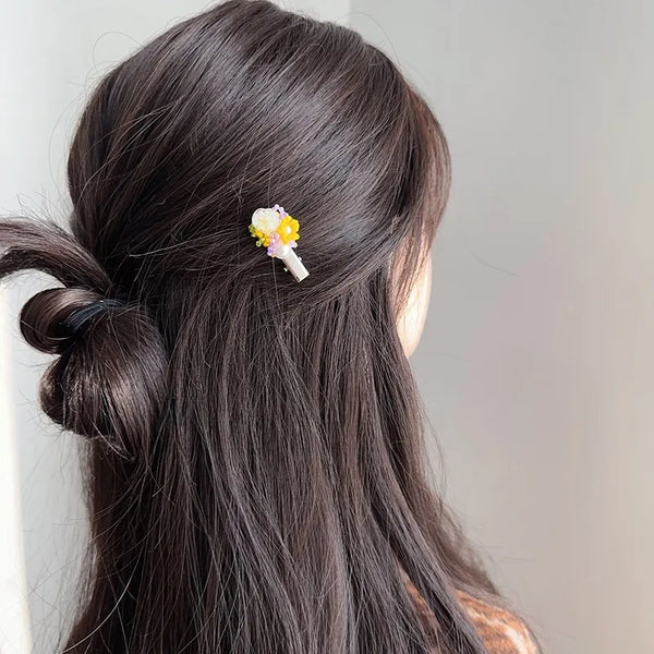 Mango Hairpin for Women with Beading, Multicolor Design, Perfect for Summer Hair Accessories