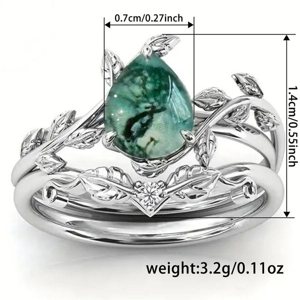 Geometric Claw Setting Ring for Women in Copper with White K Water Plating and Zircon Inlay