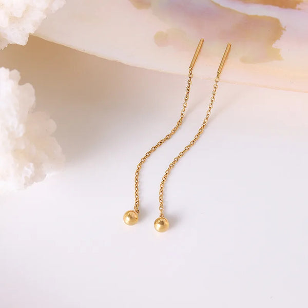 Geometric 304 Stainless Steel No Inlaid 18K Gold Plated Earrings