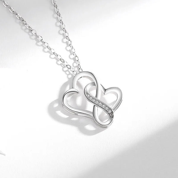 925 Sterling Silver Heart Shape Pendant Necklace