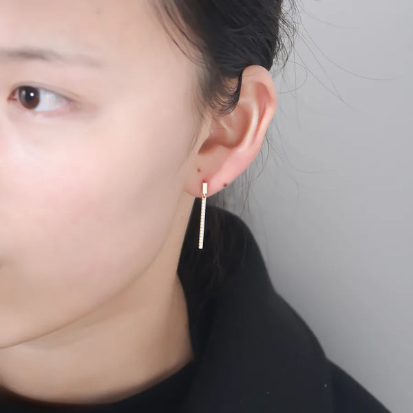 1 Pair 925 Sterling Silver Tassel Drop Earrings