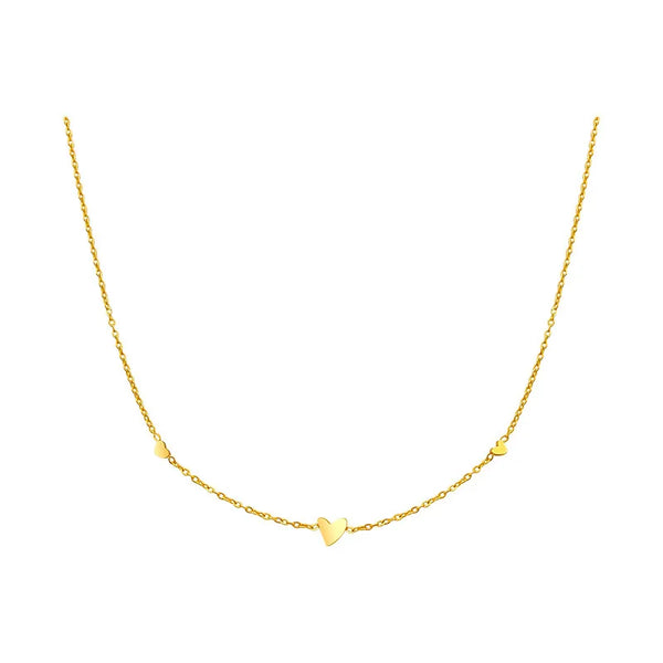 simple style heart shape titanium steel plating necklace