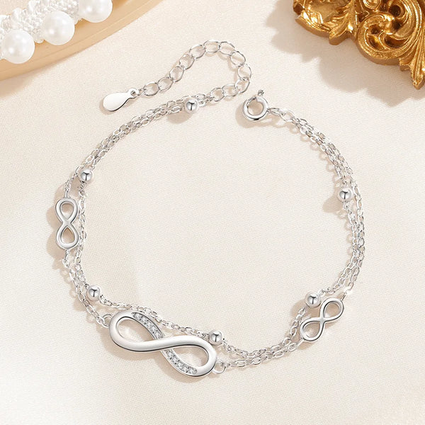 925 Sterling Silver Bracelets Simple Style Commute
