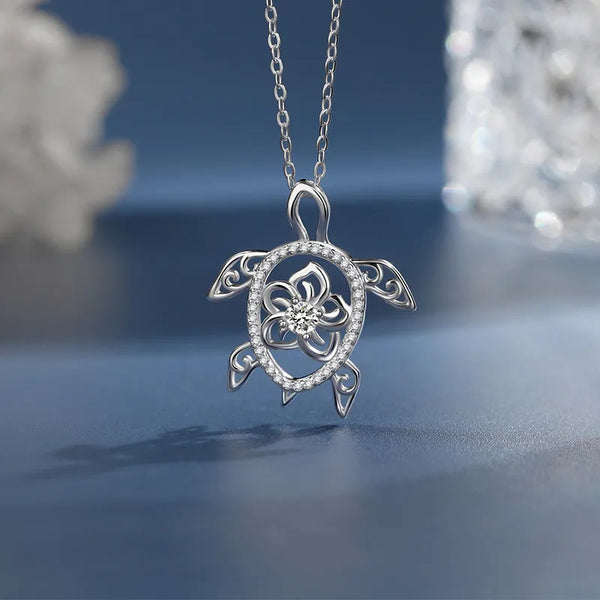925 Sterling Silver Turtle Tree Of Life Necklace Women's Summer Luxury  Clavicle Chain Pendant Jewelry