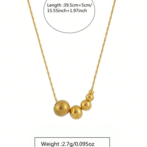 Wholesale Jewelry Sweet Simple Style Geometric 304 Stainless Steel 18K Gold Plated Necklace