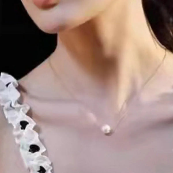 Wholesale Jewelry Simple Style Imitation Pearl Pearl 304 Stainless Steel Plating Stainless Steel Necklaces