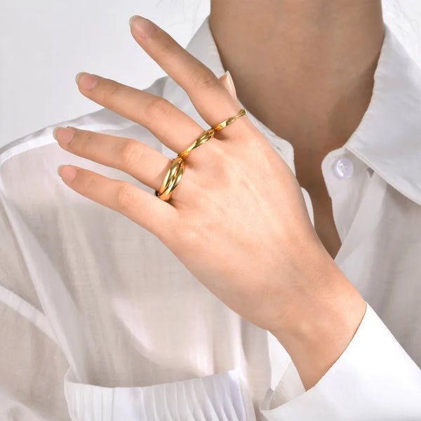 Wholesale Jewelry Simple Style Solid Color 304 Stainless Steel Rings