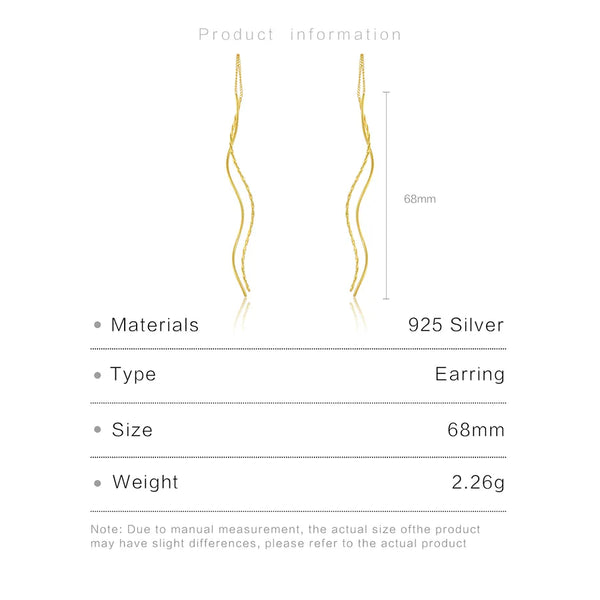 1 Pair Brass Geometric 18K Gold Plated White Gold Plated Ear line