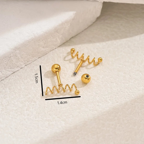 1 Pair Simple Style Geometric 201 Stainless Steel Ear Studs