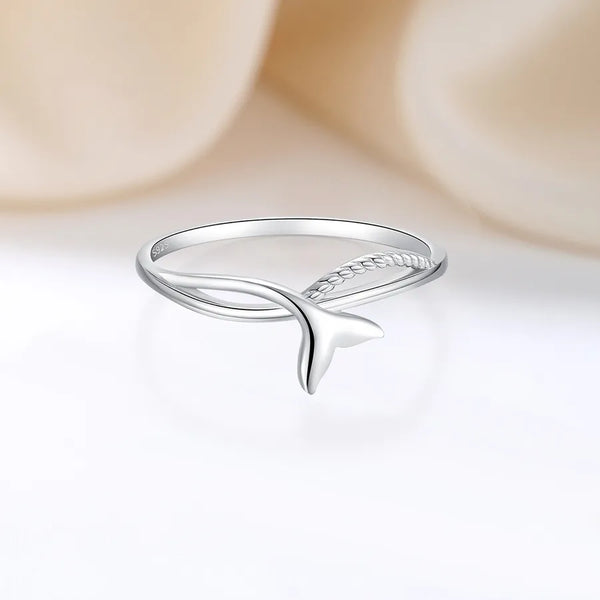 925 Sterling Silver Fish Tail Rings