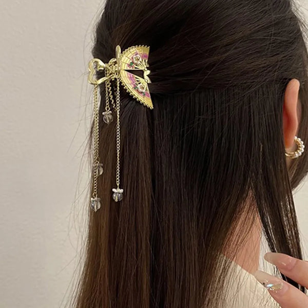 Classical Sector Hairpin made of Durable Zinc Alloy, Elegant Hair Accessory for Everyday Use